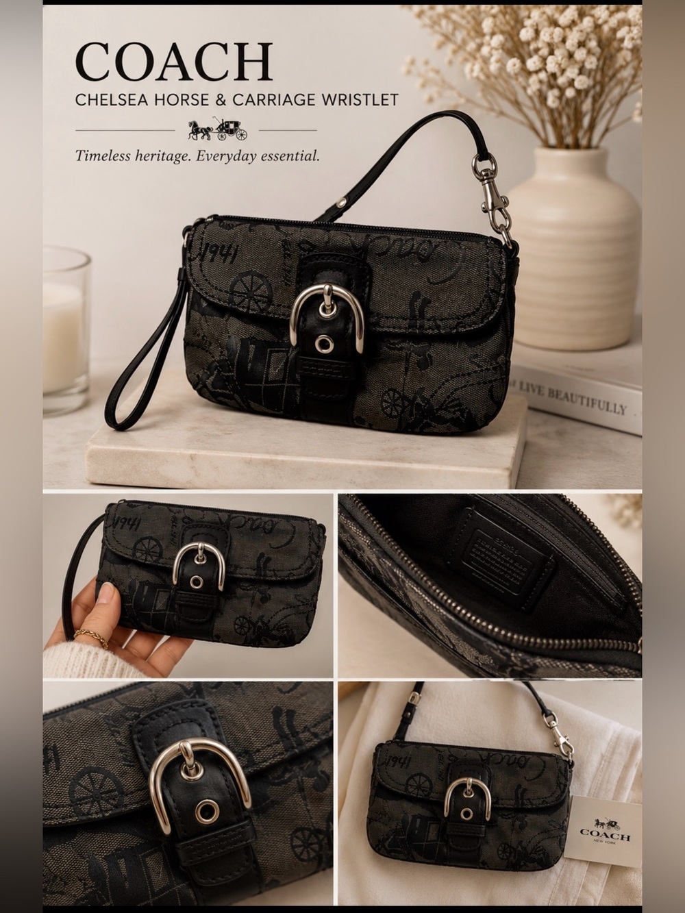 Coach Chelsea Horse and Carriage Wristlet